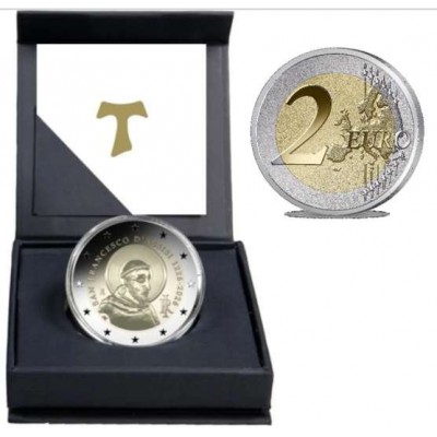 Italy 2 Euro coin St. Francis of Assisi 2026 REVERSE Proof BE