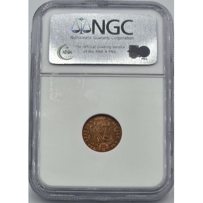 Belgium Albert I Centime 1912 Coin NGC MS66 RD RED UNC