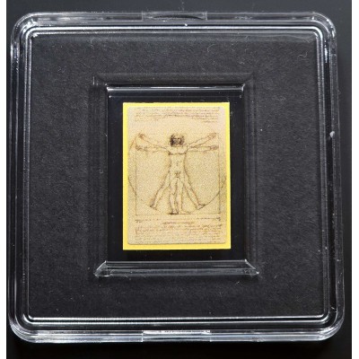 Tokelau Coin Bar 1/500 .999 Gold Da Vinci Vitruvian man
