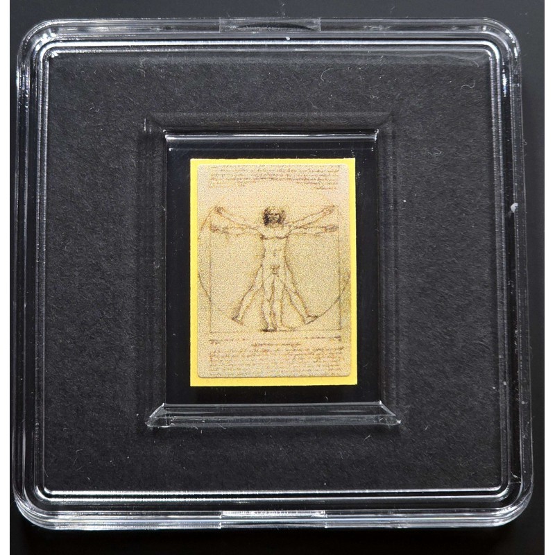 Tokelau Coin Bar 1/500 .999 Gold Da Vinci Vitruvian man GOLD AND SILVER BULLION