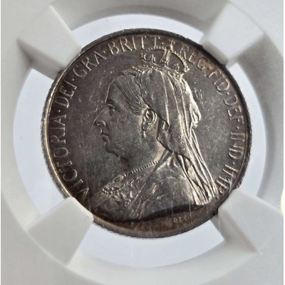CYPRUS 4.5 SILVER PIASTRE COIN 1901 QUEEN VICTORIA NGC AU58