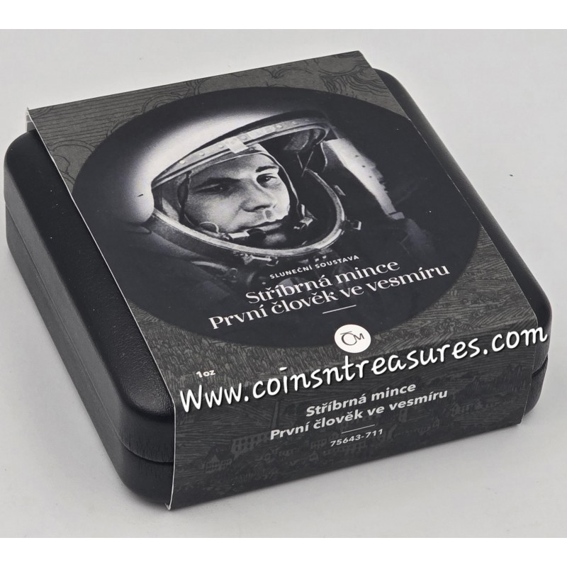Yuri Gagarin Human in Space 1 Oz Silver Proof Coin 2021 GOLD AND SILVER BULLION