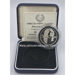 CYPRUS 1988 SILVER PROOF COIN 50 CENTS OLYMPIC GAMES SEOUL WORLD COINS