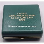 CYPRUS 1986 POUND MOUFLON WWF UNC COIN IN BOX WORLD COINS