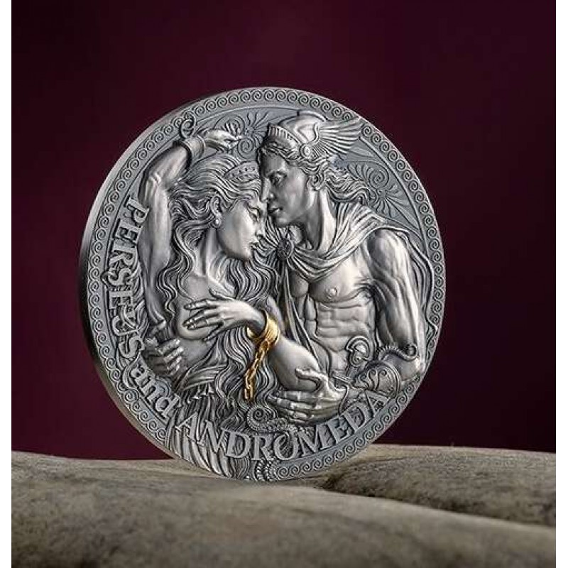 Perseus and Andromeda 2023 Great Greek Mythology 2 Oz Silver Coin GOLD AND SILVER BULLION
