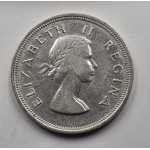 South Africa 2.5 Shilling silver coin QE 1955 WORLD COINS