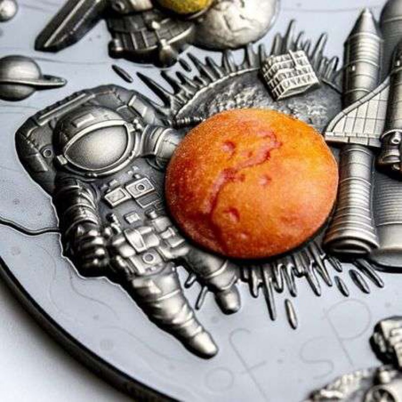 EXPLORATION OF SPACE De Doodle 3 Oz Silver Coin 2022 GOLD AND SILVER BULLION