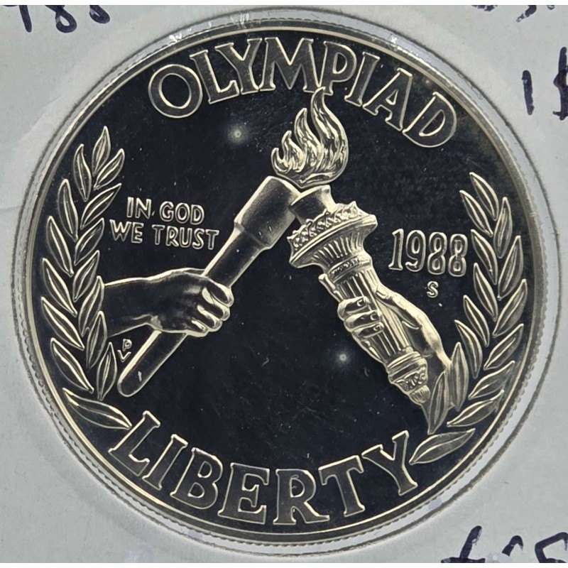 USA 1988 Seoul Olympics Silver Proof Dollar 1988 WORLD COINS