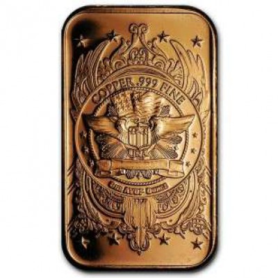 1 oz Morgan Dollar 999 Fine Copper Bar
