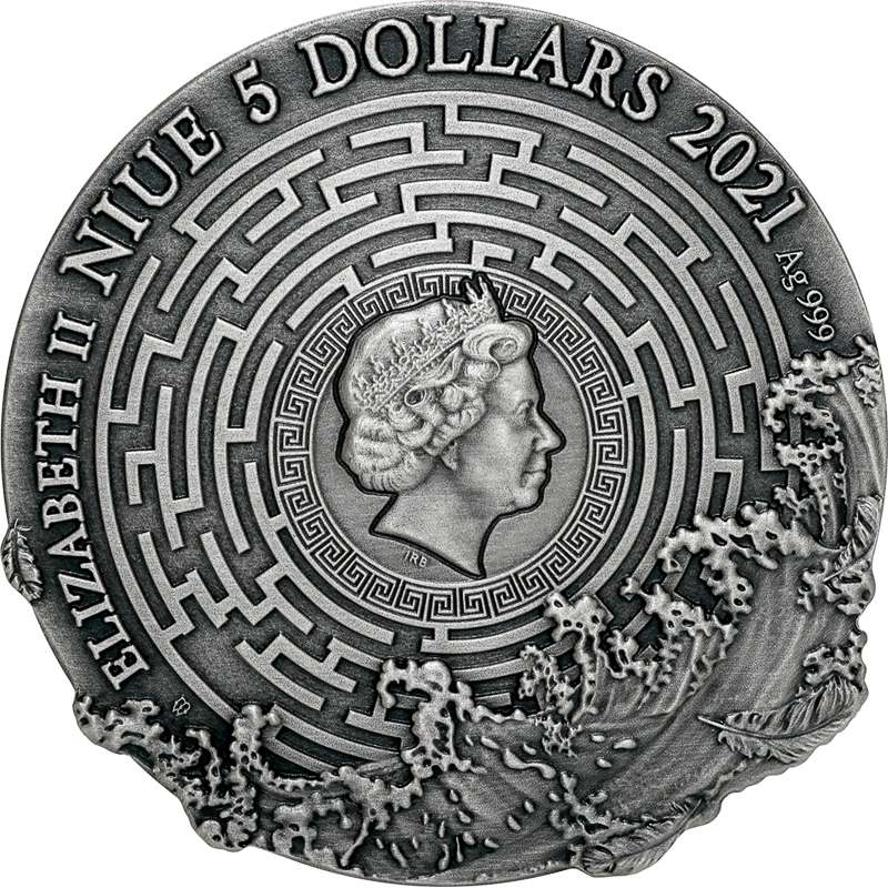 NIUE 2021 DAEDALUS AND ICARUS 2 OZ PURE SILVER COIN GOLD AND SILVER BULLION