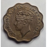 CYPRUS 1 PIASTRE 1942 COIN OF KGVI UNC