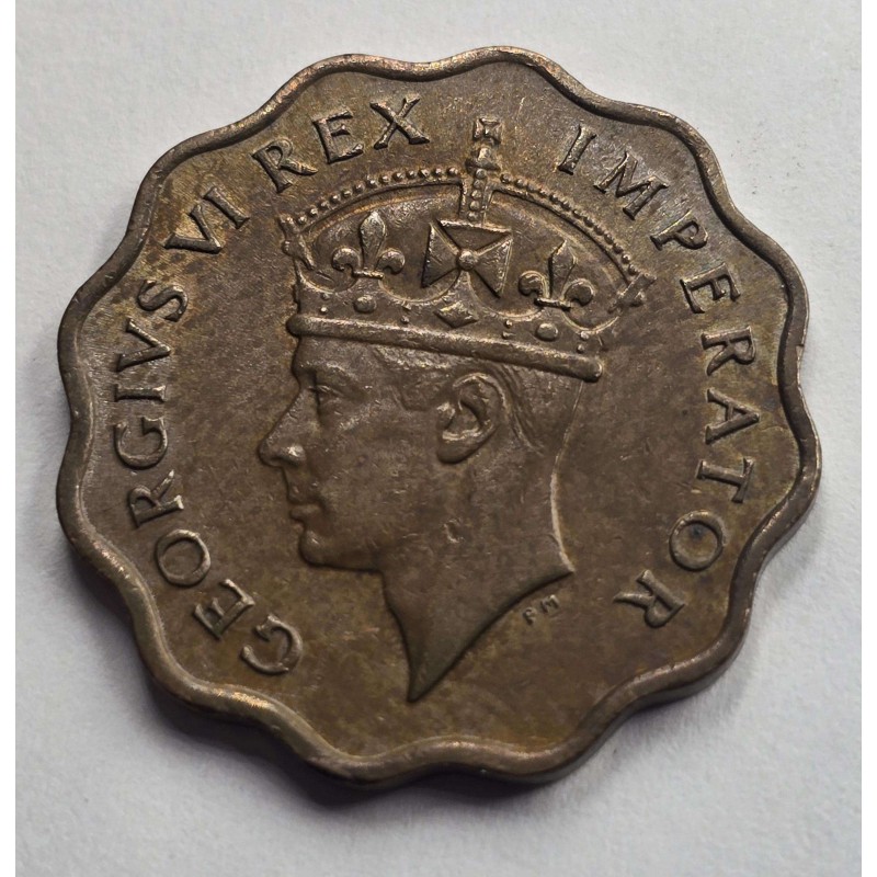 CYPRUS 1 PIASTRE 1942 COIN OF KGVI UNC WORLD COINS