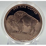 Indian Head with Buffalo 1 oz 999 Fine Copper coin round GOLD AND SILVER BULLION