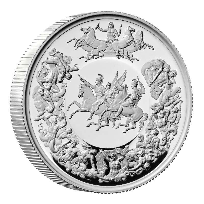 Great Engravers Waterloo Medal Victory 2 Oz UK silver proof Coin 2025 GOLD AND SILVER BULLION