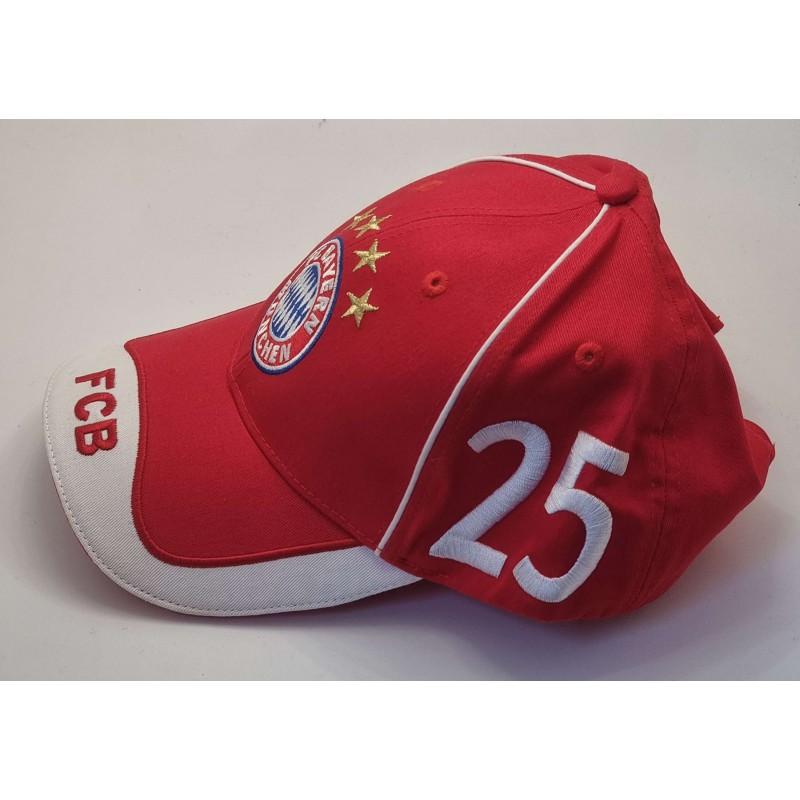 BAYERN MUNICH CAP RED OFICIAL HAT FOOTBALL SOCCER ADIDAS MULLER 25 ANTIQUES & OTHER COLLECTIBLES