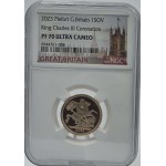 UK 2023 Piedfort Coronation Gold Sovereign NGC PF70 UC WORLD COINS