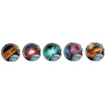 Cook Islands Cosmic phenomena set collection of 7 colored coins WORLD COINS