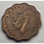 CYPRUS 1 PIASTRE 1944 COIN OF KGVI RED AU-UNC WORLD COINS