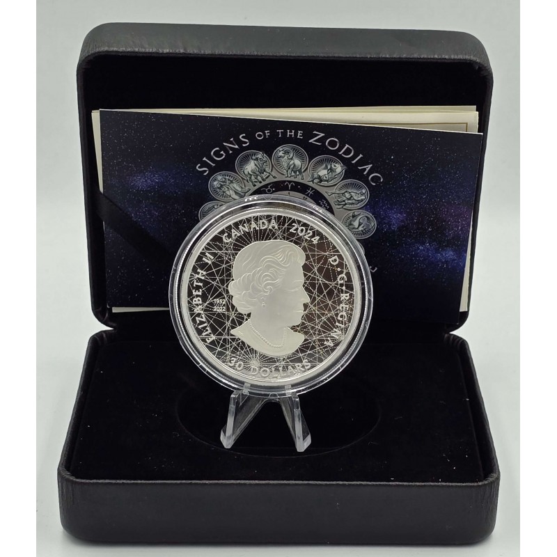 Canada 2024 Signs of the Zodiac Silver Proof 2 oz Coin GOLD AND SILVER BULLION