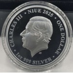 NIUE 2025 $1 Chess QUEEN 1oz Silver Black Proof Coin GOLD AND SILVER BULLION