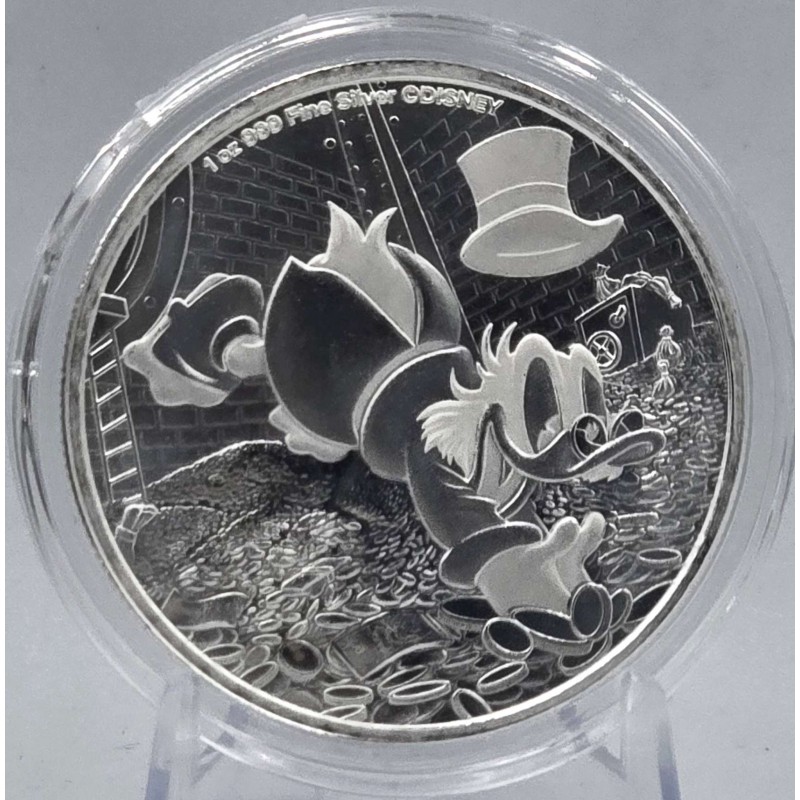 Niue Scrooge McDuck Silver Coin 2025 1 oz .999 GOLD AND SILVER BULLION