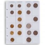 Optima 5 coin sheets, for 24 coins up to 34 mm Ø, clear ACCESSORIES & SUPPLIES