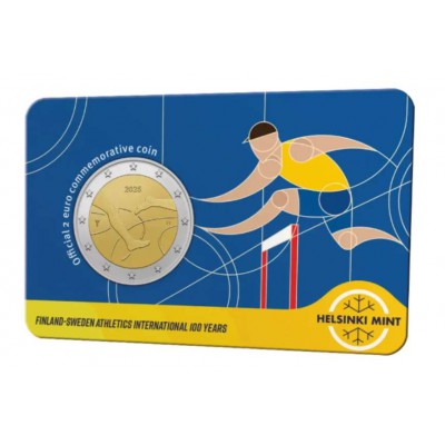 Finland 2 euro 2025 - Finland–Sweden Athletics Coin card