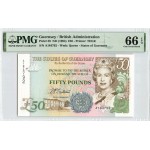 Guernsey ND (1994) P59 PMG Gem UNC 66 EPQ 50 Pounds QEII QUEEN ELIZABETH  Banknote WORLD BANKNOTES
