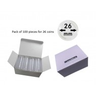 Leuchtturm Coin capsules for coins Ø 26 mm (FOR 2 EURO) pack of 100