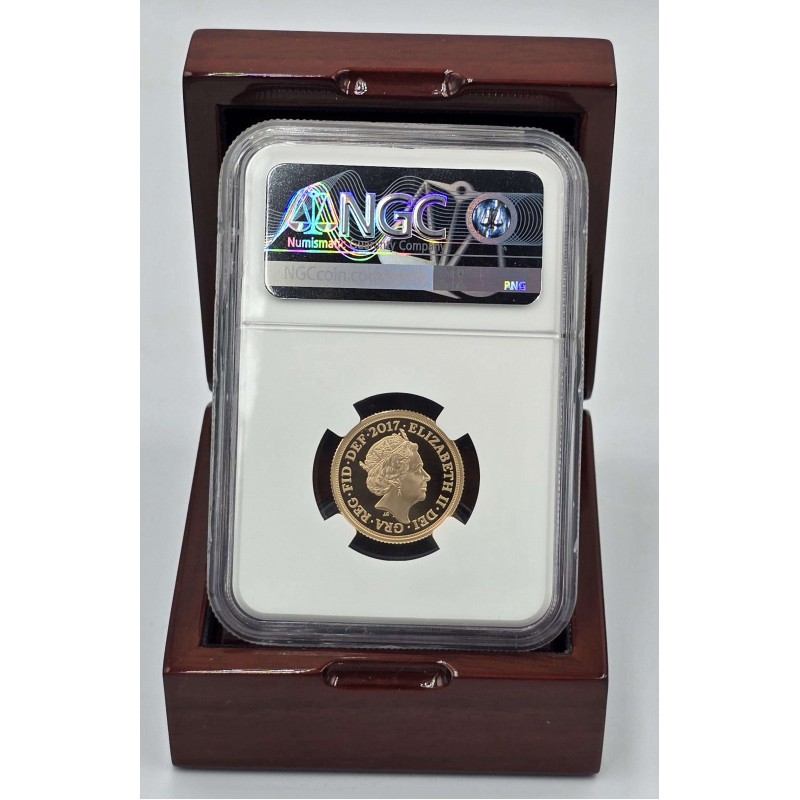 UK 2017 Piedfort 200th anniversary Gold Sovereign NGC PF70 UC WORLD COINS