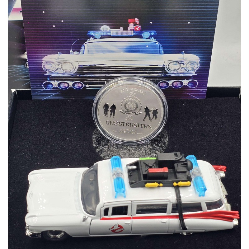 GHOSTBUSTERS ECTO-1 40 Anniversary 2 Oz Silver Coin Niue 2024 GOLD AND SILVER BULLION