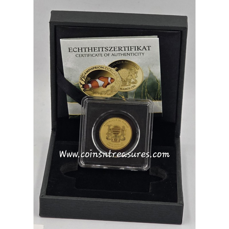 CLOWNFISH Nemo coral sea fish 1/1000 Oz Gold Coin GOLD AND SILVER BULLION