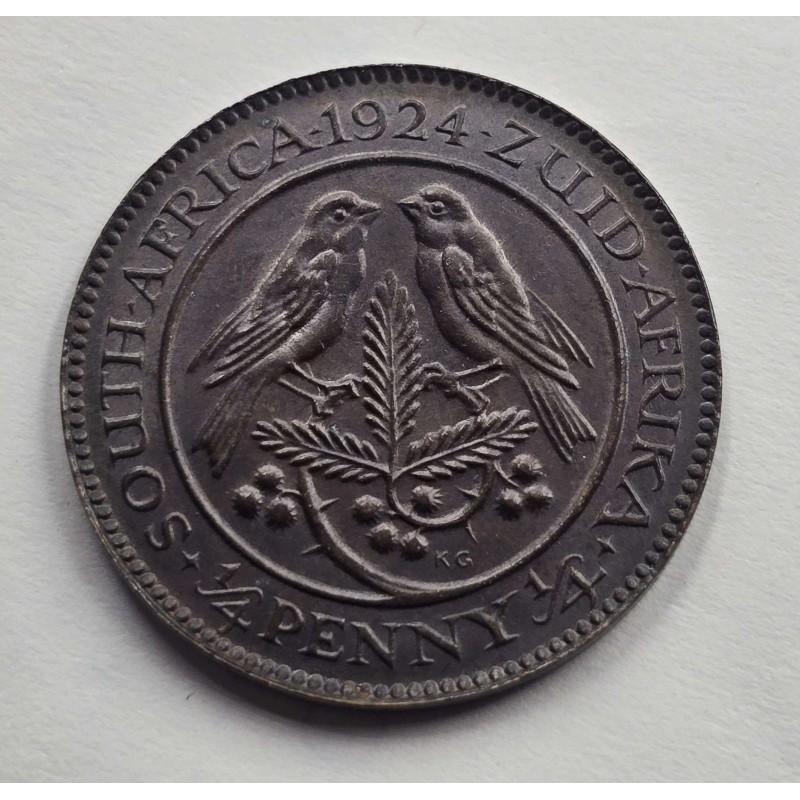 South Africa 1/4 Penny KGV 1924 coin UNC WORLD COINS