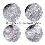 France 2025 Jules Verne Complete Set of 4 Proof Silver Coin