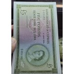 CYPRUS 5 POUNDS BANKNOTE 1955 QEII AU CONDITION RARE P36a WORLD BANKNOTES