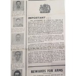 CYPRUS EOKA 1957 OUTDOOR WALL POSTER OF WANTED EOKA FIGHTERS ANTIQUES & OTHER COLLECTIBLES