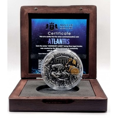 Niue Island ATLANTIS series LEGENDARY LANDS Silver Coin 2019