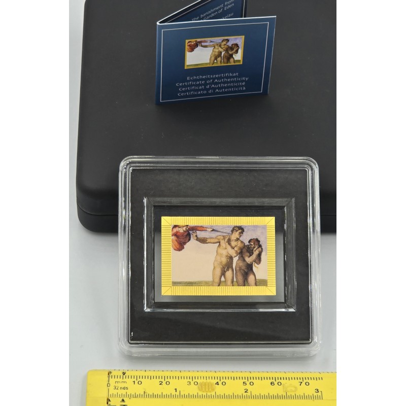 Michelangelo banishment from the Garden of Eden 1/200 Oz Gold .999 coin Tokelau 2 dollars GOLD AND SILVER BULLION