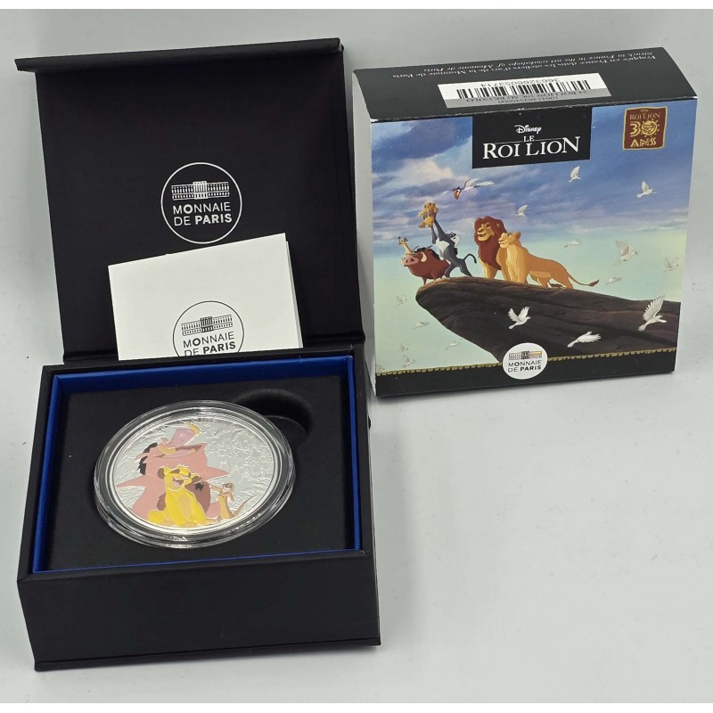 France 2024 Disney The Lion King 30th anniversary Silver Coin WORLD COINS