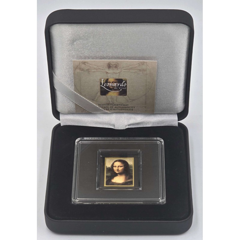 Tokelau Coin Bar 1/500 .999 Gold Mona Lisa Da Vinci GOLD AND SILVER BULLION