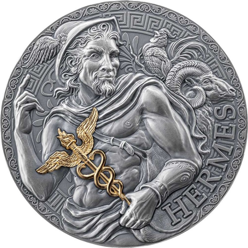 Hermes Great Greek Mythology 3 Oz Silver Coin Cameroon 2024 GOLD AND SILVER BULLION