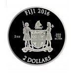 2016 $2 CAPTAIN AMERICA SHIELD, 75TH ANNIVERSARY SILVER 2 OZ FIJI GOLD AND SILVER BULLION