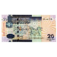 AFRICA LIBYA 2009 20 DINARS P74 UNC BANKNOTE QADDAFI