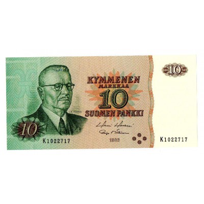 FINLAND 10 MARKKAA 1985 UNC BANKNOTE p111