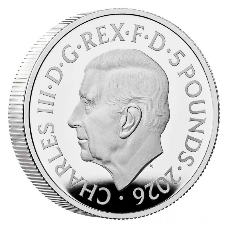UK 2026 QEII Fourth Effigy Portrait PIEDFORT Silver Proof Coin WORLD COINS