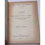 THE CYPRUS LAW REPORTS VOL XVIII  PART II DECIDED BY SUPREAM COURT 1951 ANTIQUES & OTHER COLLECTIBLES