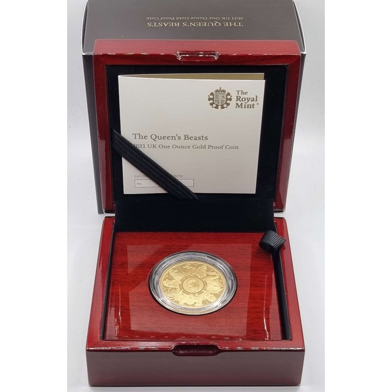 UK ENGLAND 2021 Queen's Beasts Completer 1 Ounce Gold Proof WORLD COINS