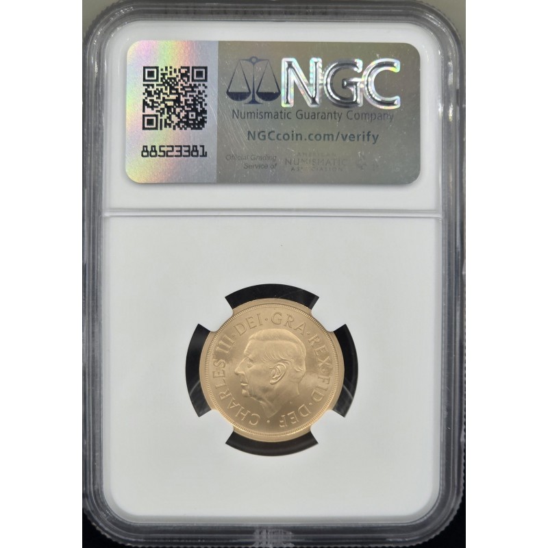 UK 2024 D-DAY Gold Sovereign Matte NGC MS70 Struck on the day WORLD COINS