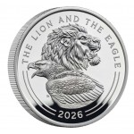 UK The Lion and The Eagle 2026 5oz Silver Proof Coin GOLD AND SILVER BULLION