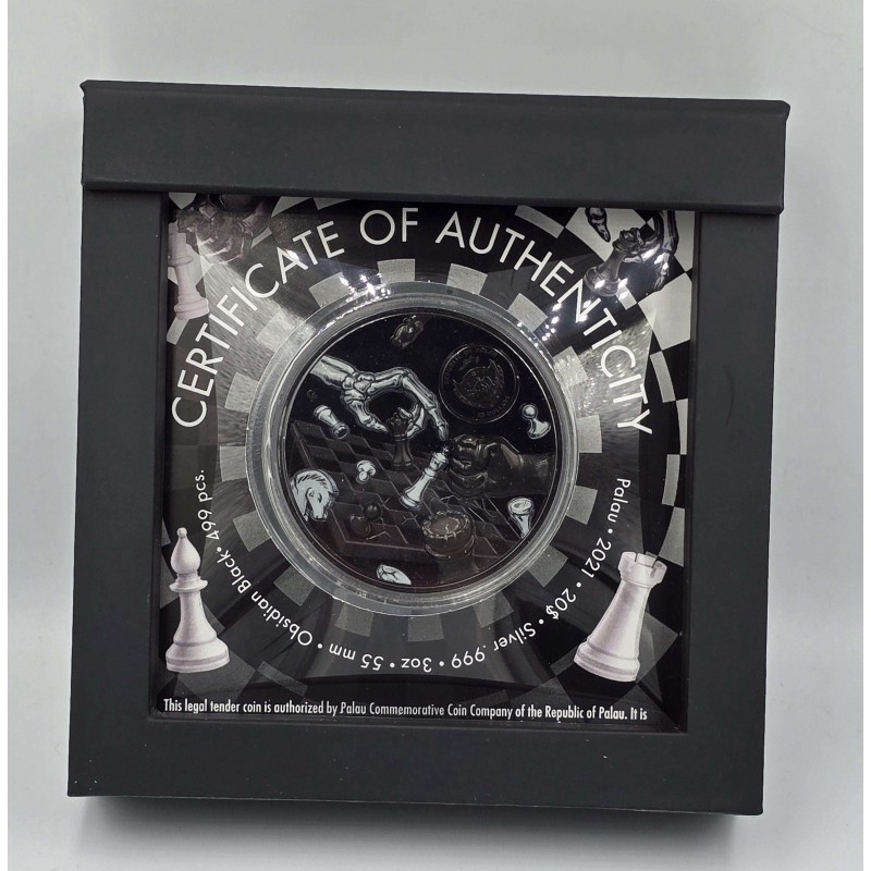 DARK CHECKMATE You Can't Cheat Death 3 Oz Silver Coin Palau 2021 GOLD AND SILVER BULLION